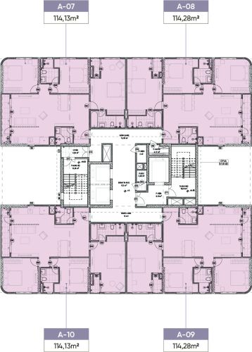 Mặt bằng tầng 24-25 tháp A